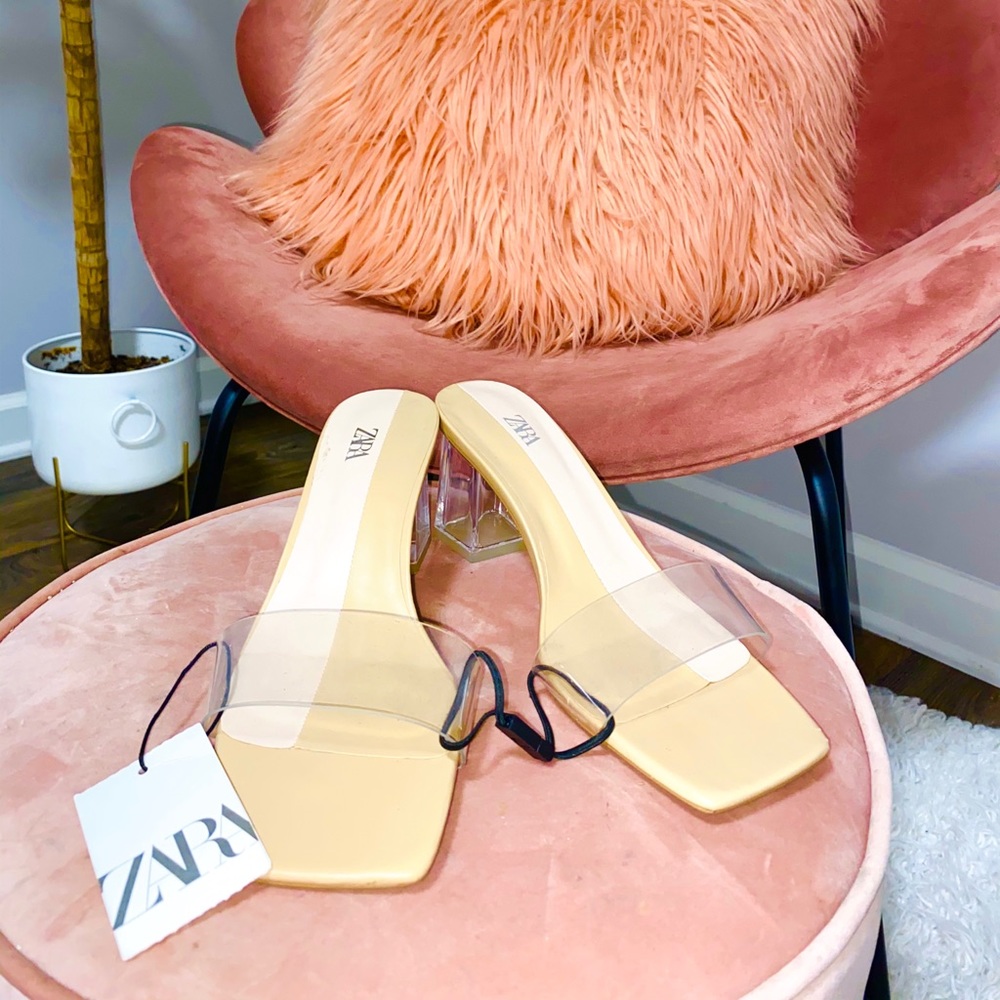Clear Nude Block Kitten Heel